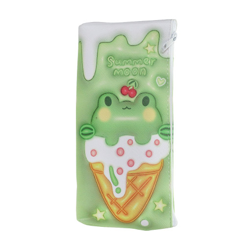 Pencil case 18x9 cm Ice cream green 1 pc