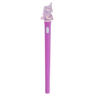 Ballpoint Pen 18 cm Unicorn Transparent Purple 1 pc