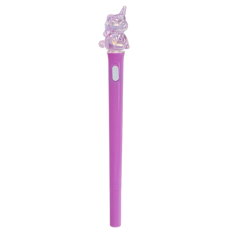 Ballpoint Pen 18 cm Unicorn Transparent Purple 1 pc