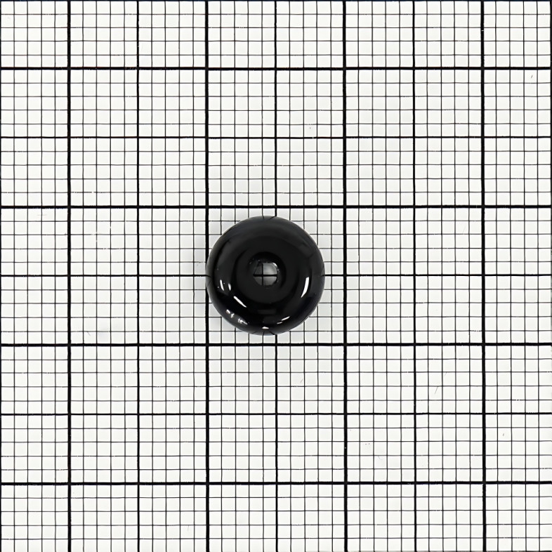 Koralik szklany okrągły płaski 5x8 mm czarny 1 szt