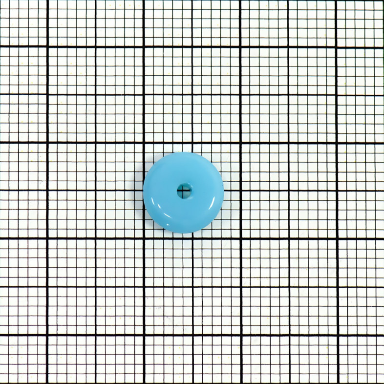 Koralik szklany 3x8 mm okrągły płaski niebieski 1 szt