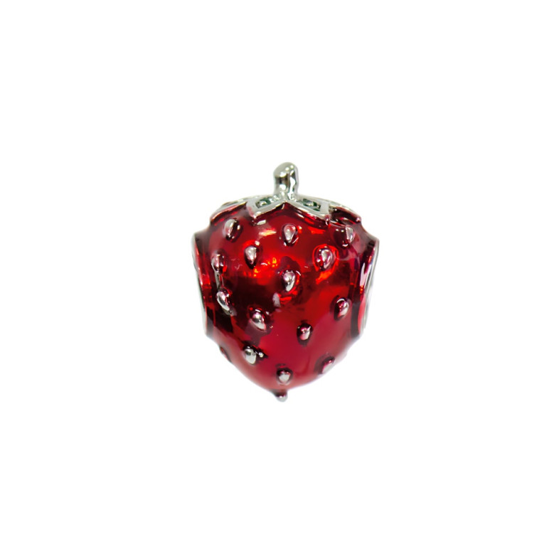 LUX charm bead 14x11 mm Strawberry red 1 pc