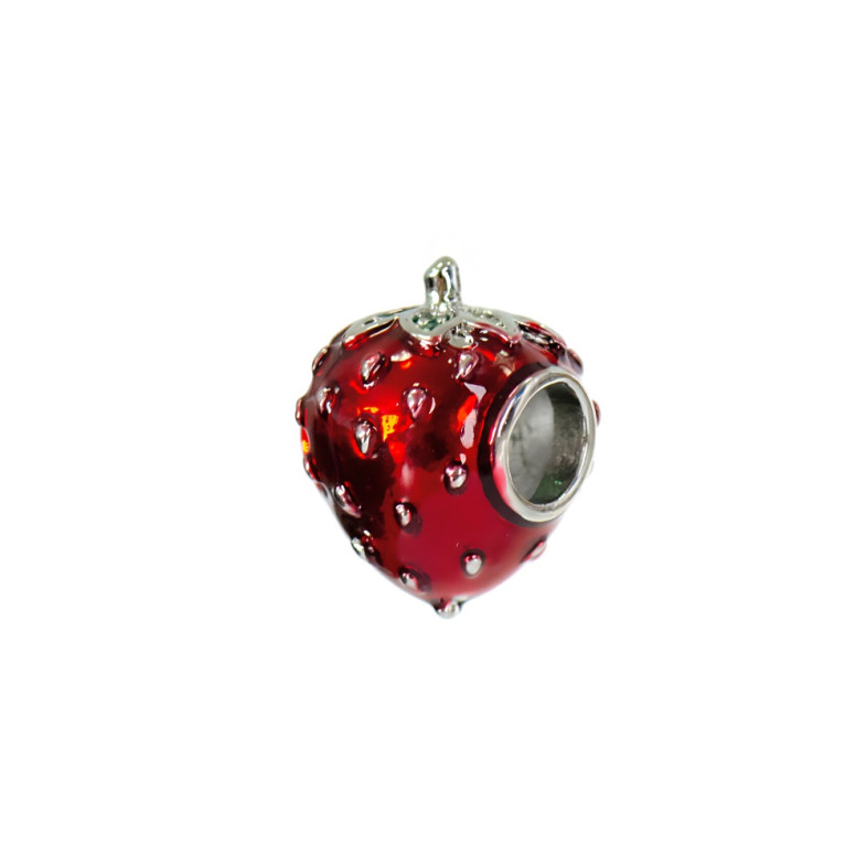 LUX charm bead 14x11 mm Strawberry red 1 pc
