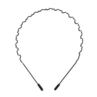 Black wavy metal hoop 1 pc.