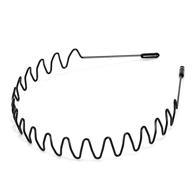 Black wavy metal hoop 1 pc.