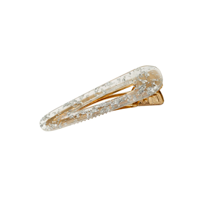 Hair clip 70x24 mm conical silver 1 pc