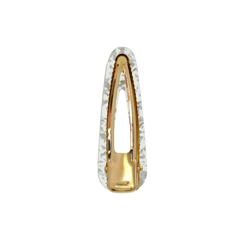 Hair clip 70x24 mm conical silver 1 pc