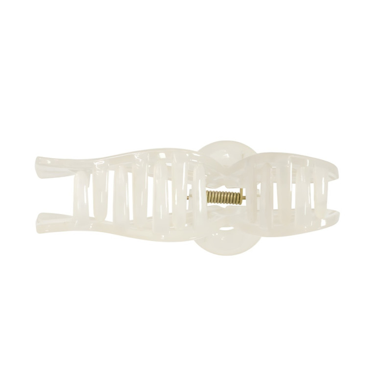Crab hair clip 11 cm Beige bow 1 pc