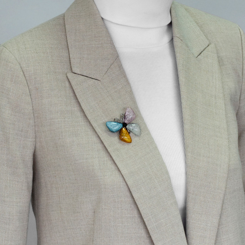 Brooch Butterfly Mixed Colors 1 pc
