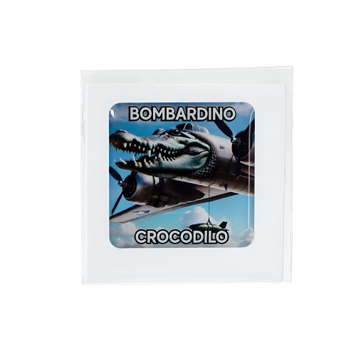 3D Bombardino Crocodilo sticker 1 pc.
