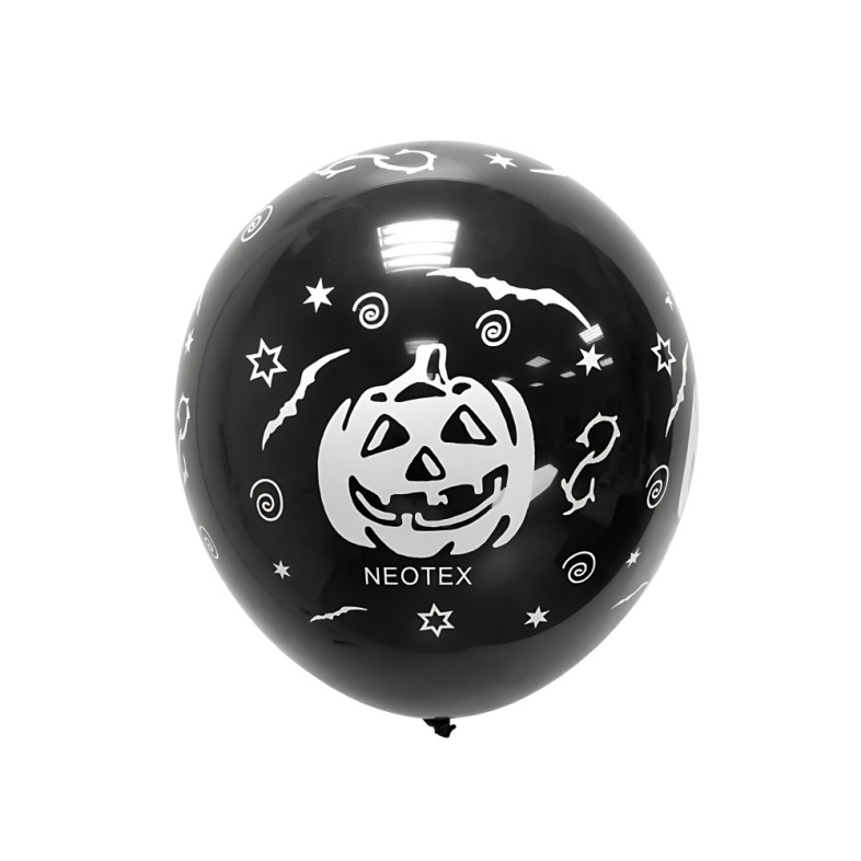 Balon lateksowy 30 cm Halloween czarny 1 szt