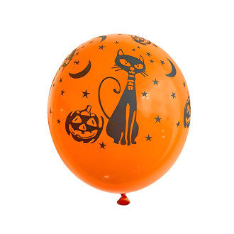 Balon lateksowy 30 cm Halloween pomarańczowy 1 szt