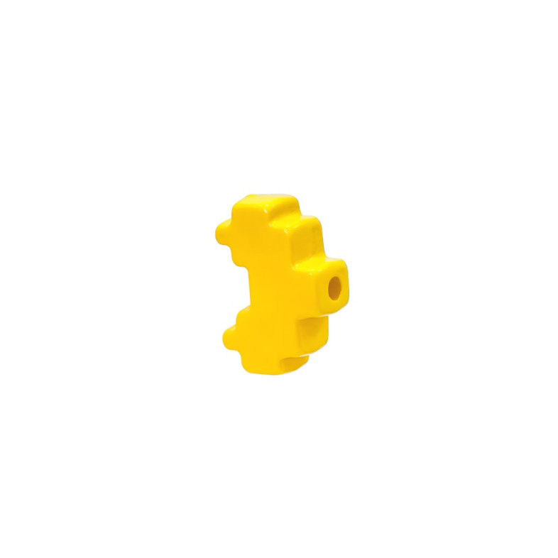 Koralik plastikowy 30x25 mm Serce żółty 1 szt