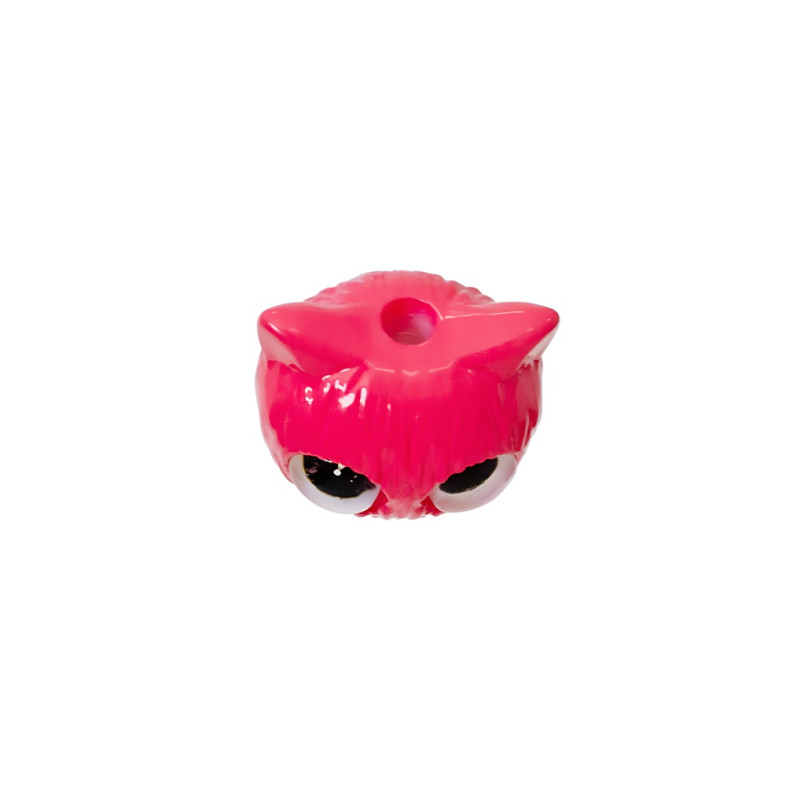 Koralik plastikowy 16x19 mm Kotek różowy 1 szt