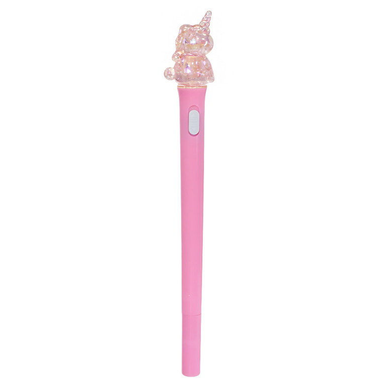 Ballpoint Pen 18 cm Unicorn Transparent Pink 1 pc