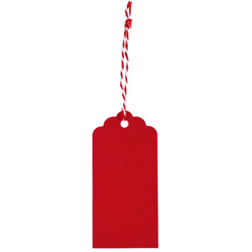 Pendant 9.5x4.5 cm Christmas tree red 1 pc