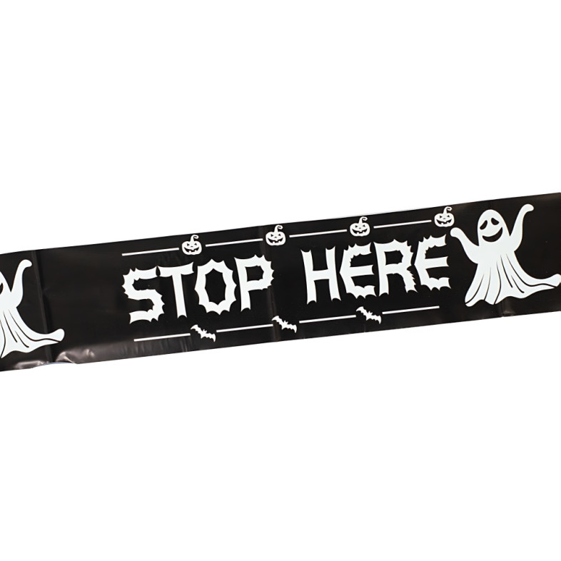 Halloween warning tape black 6 meters
