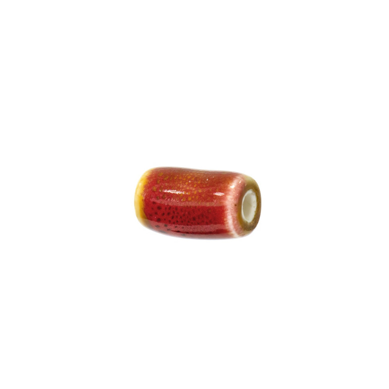 Ceramic bead 10x6 mm rectangular 1 pc.