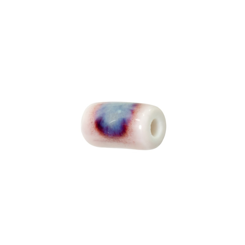 Koralik ceramiczny 10x6 mm prostokątny różowy 1 szt