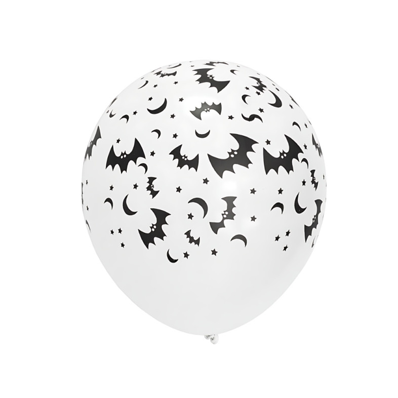 Balon lateksowy 30 cm Halloween biały 1 szt