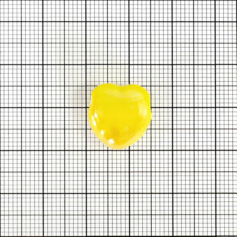 Ceramic bead Heart yellow 1 pc.