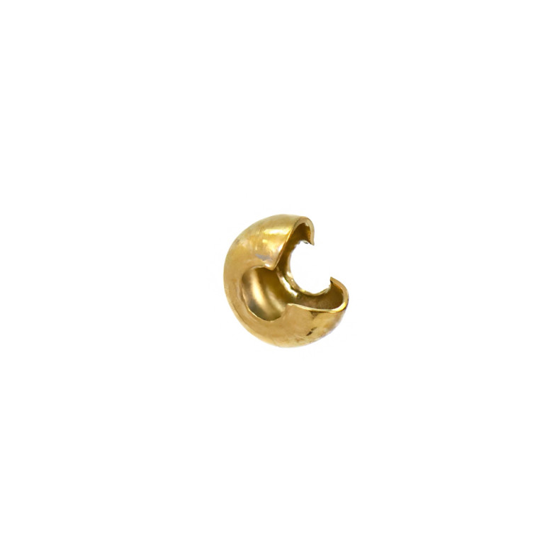 Crimp 3 mm stainless steel gold 1 pc.