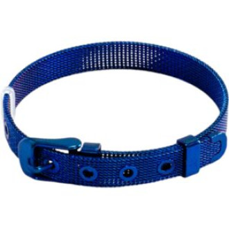 Bransoletka slajder metalowa 220x8 mm niebieski 1 szt
