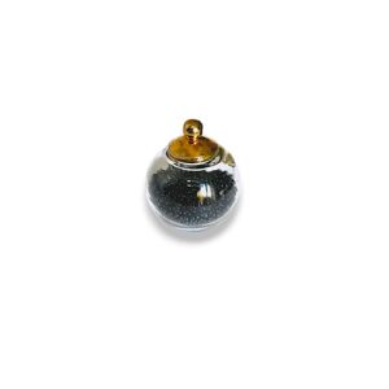 Glass bulb pendant 20×16 mm black 1 pc