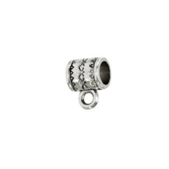 Metalowa podstawa do zawieszek 12x8 mm w kolorze melchioru 1 szt
