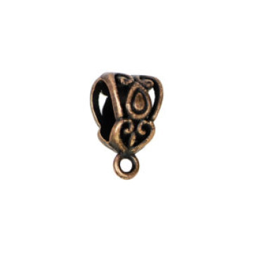 Metal base for pendants 10×8 mm copper 1 pc.
