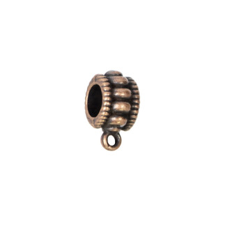 Metalowa podstawa do zawieszek okrągła 10x8 mm w kolorze miedzianym 1 szt