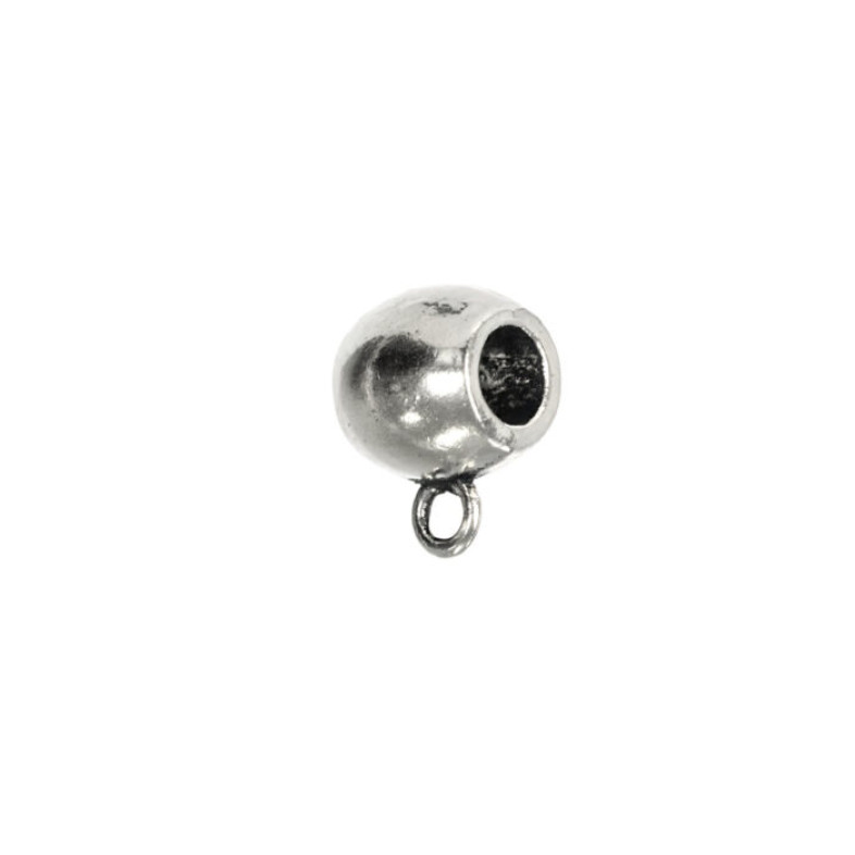 Metalowa podstawa do zawieszek 9x8 mm w kolorze melchioru 1 szt