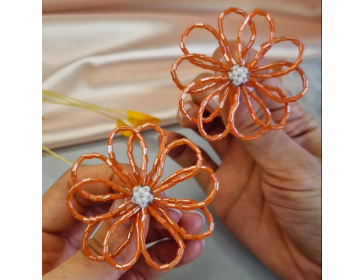Beaded flower earrings